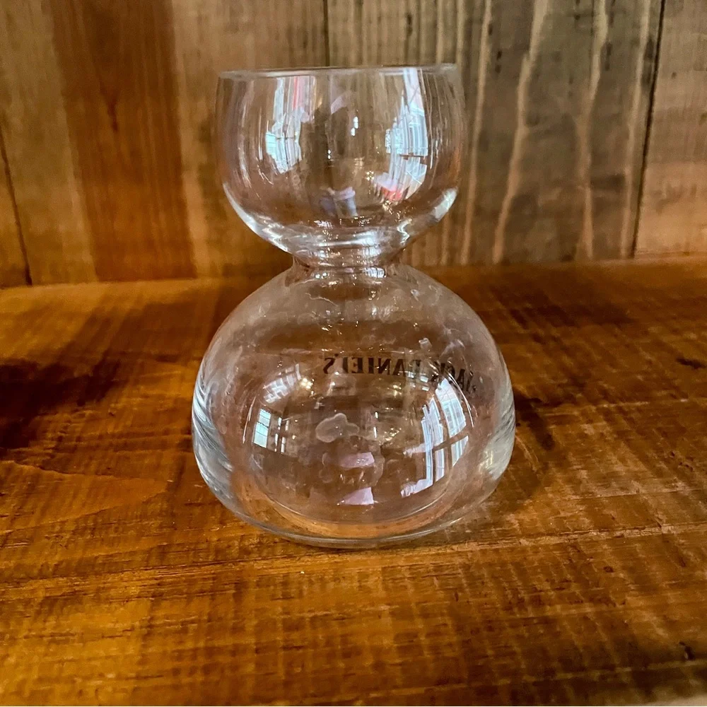 Jack Daniel's - Jigger Double Bubble Shot Glass Chaser - Whiskey on Water 6oz